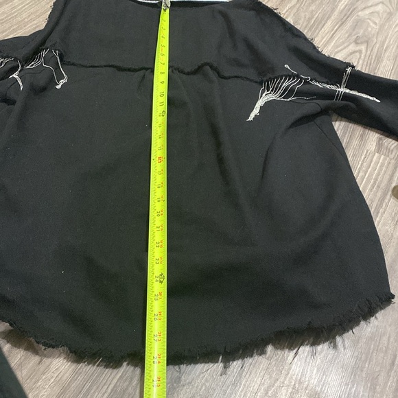 Jean jacket with chain fringe Size 2x - Picture 4 of 11